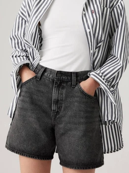 Spodenki damskie jeansowe Levi's High Baggy Short Wheres My Phone A9311-0003 26 Czarne (5401157224861)
