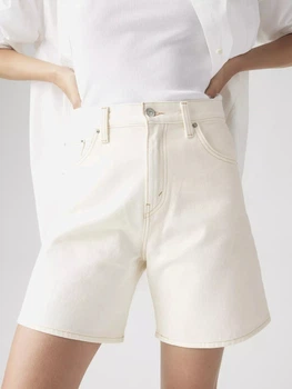 Шорти джинсові короткі жіночі Levi`s High Baggy Short A9311-0007 27 Білі (5401157842003)