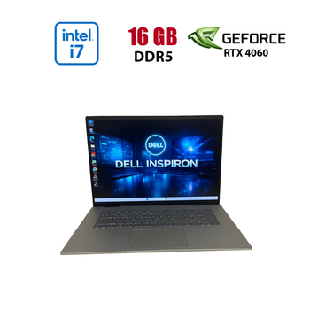 Ігровий ноутбук Б-клас Dell Inspiron 16 Plus 7630/16" (2560х1600) IPS / Intel Core i7-13620H (10 (16) ядер по 3.6 - 4.9 GHz) / 16 GB DDR5 / 512 GB SSD / nVidia GeForce RTX 4060, 8 GB GDDR6, 128-bit / WebCam б/в