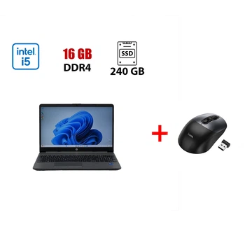 Ультрабук Б-класс HP 250 G8 / 15.6" (1920x1080) IPS / Intel Core i5-1135G7 (4 (8) ядра по 2.4 - 4.2 GHz) / 16 GB DDR4 / 240 GB SSD / Intel Iris Xe Graphics / WebCam б/у + Подарок Беспроводная мышь HOCO GM28