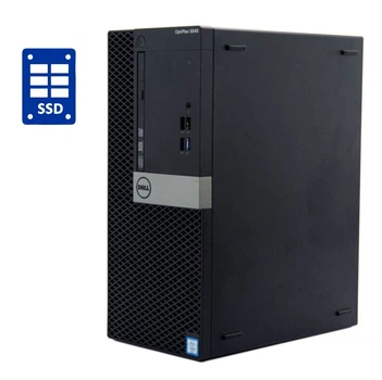 ПК Б-класс Dell OptiPlex 5040 Tower / Intel Pentium G4400 (2 ядра по 3.3 GHz) / 8 GB DDR3 / 240 GB SSD / Intel HD Graphics 510 / DVD-ROM б/у