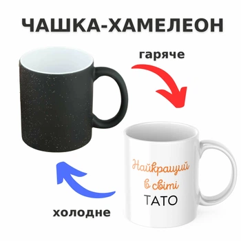 Чашка-хамелеон з принтом 330 мл Найкращий тато у світі
