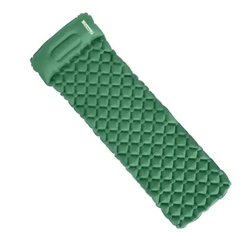 Коврик надувной (матрас) туристический Pacoone с подушкой Army Green Зеленый