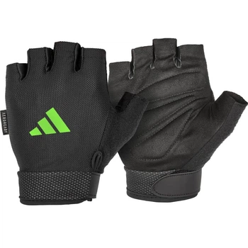 Перчатки для тренировок Adidas Essential, L (обхват 21.5-23 см), дышащие, Черные, экокожа, для фитнеса и спорта (ADGB-12455-NL)
