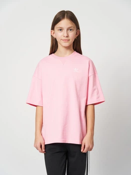 Дитяча футболка оверсайз для дівчинки Adidas Originals KE0399 134-140 см Light Pink (4068819802402)