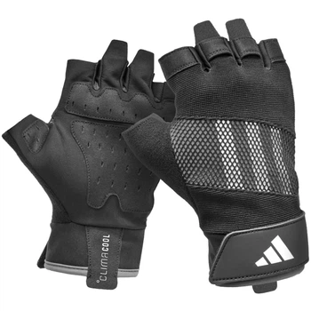Перчатки для тренировок Adidas Performance, S (обхват 19-20 см), дышащие, Серые, экокожа, для фитнеса и спорта (ADGB-15011GR)
