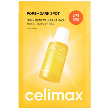 Маска для вирівнювання тону та рельєфу шкіри Celimax Pore+Dark Spot Brightening Serum Mask 27 г