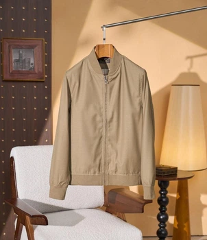 Мужская куртка-бомбер цвета хаки Loro Piana на молнии XL