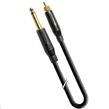 Basic кабель адаптер для звука 1.0 м компактный RCA разъем 6.3 мм моноштекер Ø5 мм 1T-AIC22-01