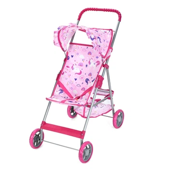 Коляска-трость для куклы A-Toys металлическая розовая