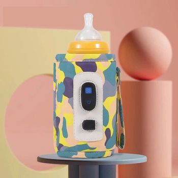 Підігрівач для пляшечок портативний BabyWatch Camo Жовтий 10W 5V\2A