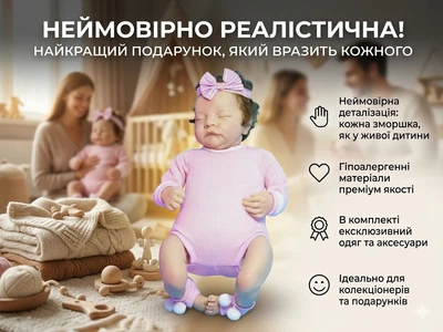 Лялька-немовля ZIYIUI Reborn, 55 см