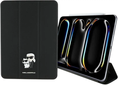Etui z klapką Karl Lagerfeld Saffiano Magnetic Karl & Choupette do Apple iPad Pro 13" 2024 Black (3666339388034)
