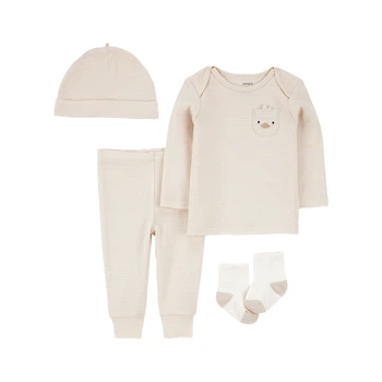 Комплект Carter's 4в1 кофта, легінси, шапка, шкарпетки унісекс 72-76 см (1S945410_12M)
