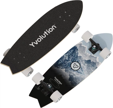 Скейтборд Yvolution Dynamo Cruiser LED 76см, синій (640620)