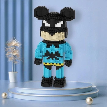 Декоративный 3D конструктор фигурки Мишка Teddy Batman 2500 деталей 30 см для творческой сборки