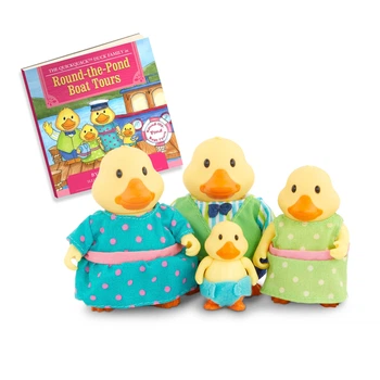 Набор фигурок Li`l Woodzeez Семья Уток 4од, книга EN (645124)