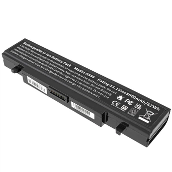 Акумулятор для ноутбука Samsung R522 / R420 / R460 / R528 / R530 / RV408 / RV410 / X360 / X460, 11.1V, 5600mAh, чорна батарея на елементах LG / Samsung / Sanyo