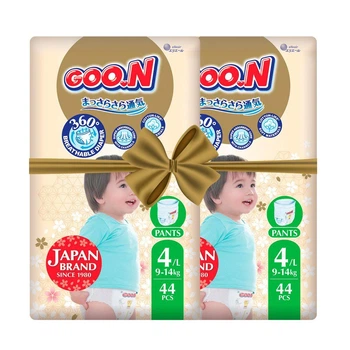 Детские подгузники-трусики Goo.N Premium Soft размер 4 (9-14 кг) 88 шт (44+44)