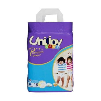 Детские подгузники Unijoy Premium Diapers размер XL (12-17 кг), 18 шт Детские ультратонкие подгузники с защитой от протечек и высоким уровнем поглощения Памперсы для детей