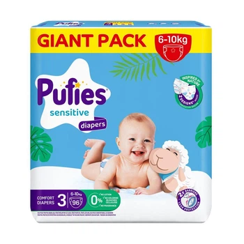 Детские подгузники Pufies Sensitive размер 3 (6-10 кг) 96 шт