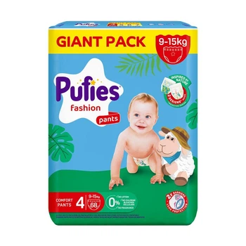 Детские подгузники-трусики Pufies Fashion размер 4 (9-15 кг) 68 шт