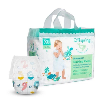 Детские подгузники-трусики Offspring Fun Figures, размер XL (12-20 кг), 30 шт Детские одноразовые подгузники с эластичным поясом и мгновенным поглощением Памперсы трусиками пантс для детей