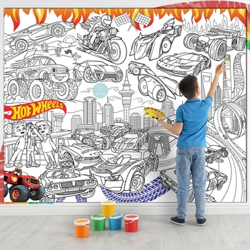 Раскраска Хот Вилс / Hot Wheels Мега большая раскраска 120 х 150 см