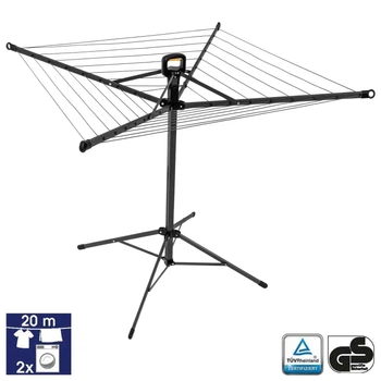 Сушарка сушка для білизни для підлоги Casa Si Pop-Up Rotary 20m Anthracite (CS92039B)