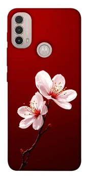 TPU чохол Demsky Sakura red для Motorola Moto E40