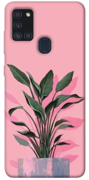 TPU чохол Demsky Pink plant для Samsung Galaxy A21s