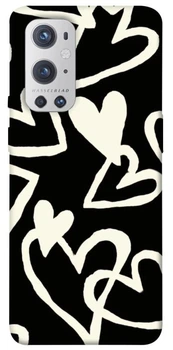 TPU чохол Demsky Black and white hearts для OnePlus 9 Pro