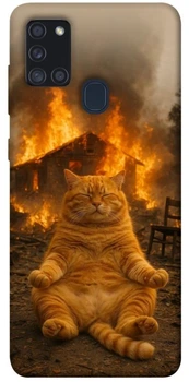 TPU чохол Demsky Burning cat для Samsung Galaxy A21s
