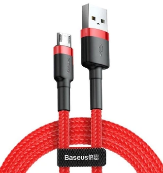 Кабель Baseus Cafule Cable USB to Micro USB 2.4A 1м (CAMKLF-B09) Red