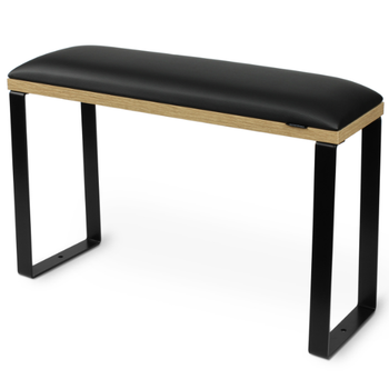 Подставка для педикюра на съемных черных металлических ножках Spenvi Loft Black на коричневой основе