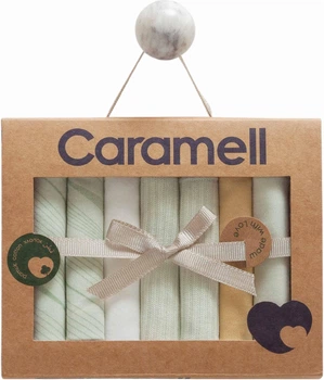 Комплект бавовняних хустинок Caramell Good Baby 7шт. зелений MND1842