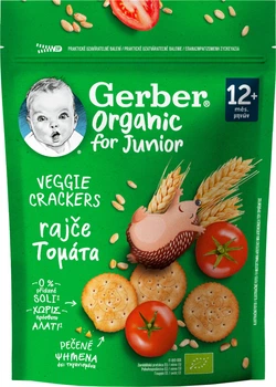 Крекери Gerber Пшеничні з томатами для дітей із 12 місяців 100 г (8000300435351)