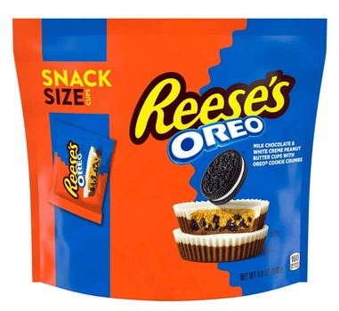 Шоколадні цукерки Reese's Oreo Milk Chocolate and White Creme 249г