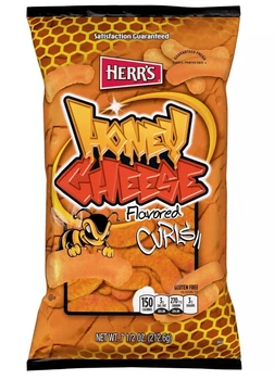 Сырные палочки Herr's Cheese Curls Honey Cheese Flavored 212.6г