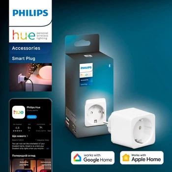 Розумна Bluetooth розетка Philips Hue Smart Plug (Білий) ZigBee