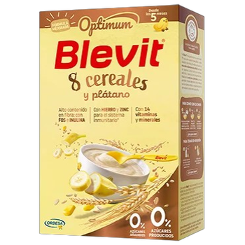 Детская каша Ordesa Blevit Optimum 8 злаков с бананом 250 г (8426594132545)