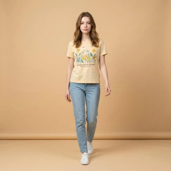 Красивая укороченная футболка для девочки 146/152 (10-12Y) C&A