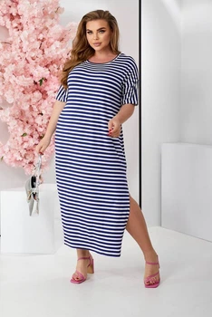 Платье AGER 4XL-5XL Сине-белый 257R130-5