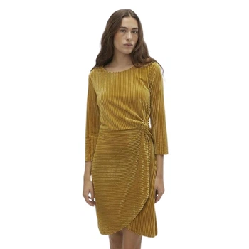 Жіноча сукня Vero Moda Mella елегантний золотий велюр M 10280540 GOLD (M)