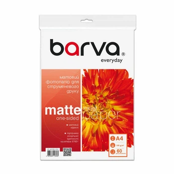 Фотобумага Barva "Everyday Matte" А4 105 г/м2 60 листов матовая (IP-AE105-312)