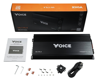 Автомобильный усилитель 4 канала Voice VA-175.4 (с регулятором баса)