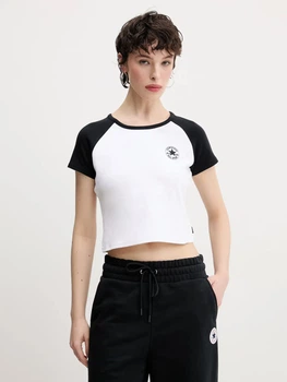 Футболка хлопковая женская Converse Chuck Patch Ss Top Trail Mixed 10027396-001 XS Black (194435389097)