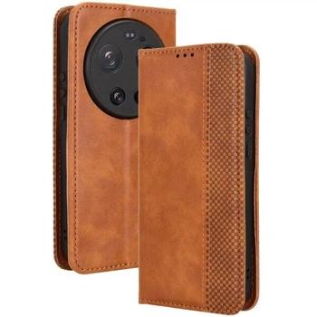 Чехол-книжка Deexe Retro Style для Xiaomi 17 Ultra - Brown