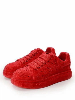 Женские кроссовки со стразами It-girl 710-13-red 42р-26,5см Красный (2000000528632)