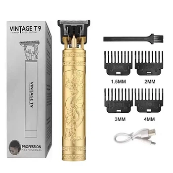 Триммер VINTAGE T9 Digital Bronze Dragon аккумуляторный беспроводной+ 4 насадки